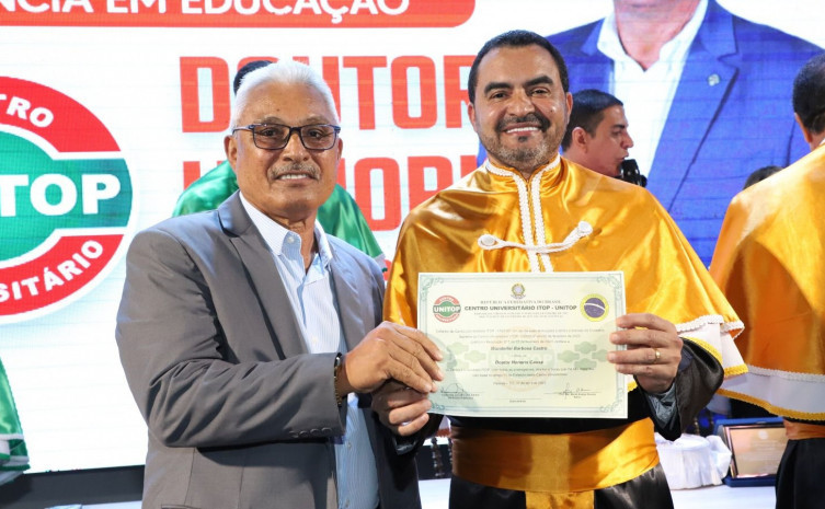 Governador Wanderlei Barbosa recebe título de Doutor Honoris Causa por serviços prestados em prol da educação e desenvolvimento da ciência no Tocantins