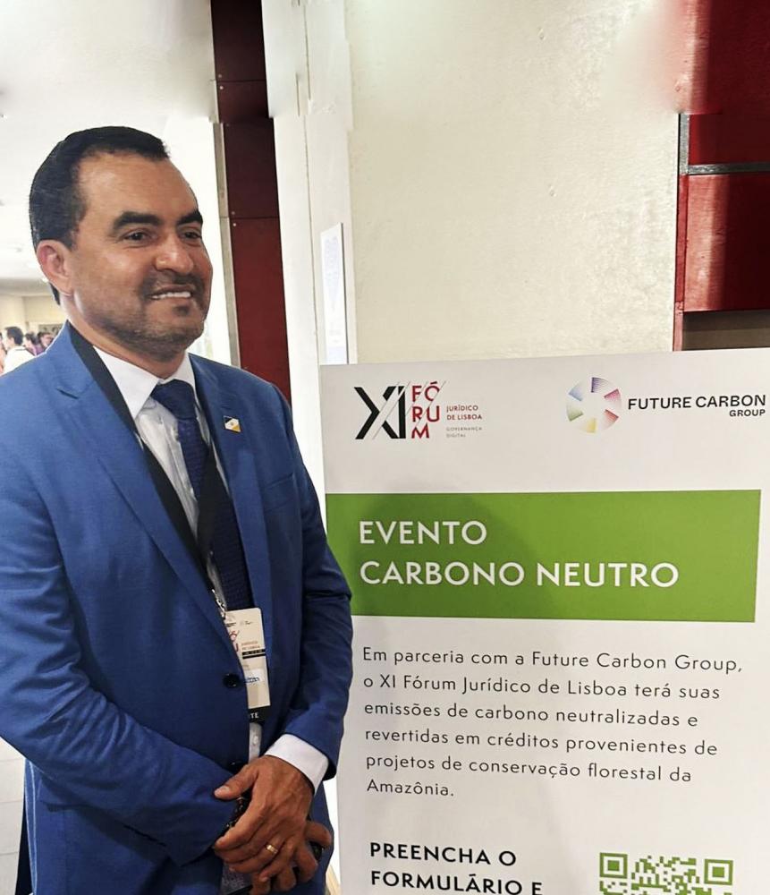 Governador Wanderlei Barbosa discursa em Portugal sobre mercado de carbono