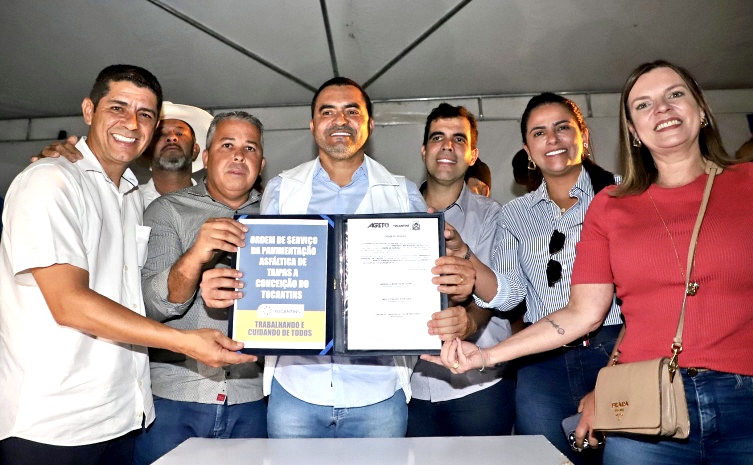 Com investimento de R$ 70 milhões, governador Wanderlei Barbosa lança asfaltamento do trecho da rodovia TO-387 que liga Taipas a Conceição do Tocantins