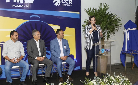Cinthia Ribeiro participa de lançamento das obras de melhoria do aeroporto de Palmas